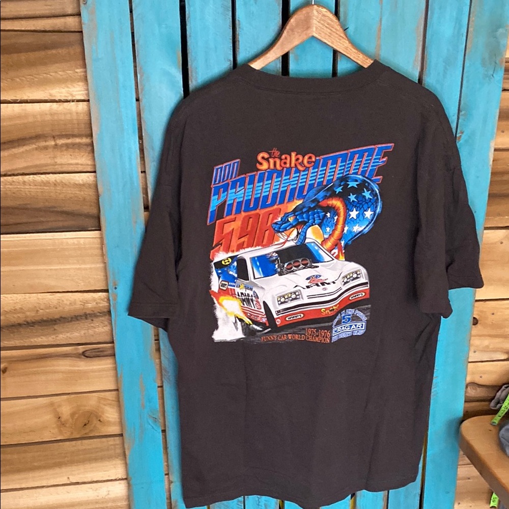 Hot Wheels Red Line shirt club Don Prudhomme Graphic T-Shirt size XL (tag XXL)